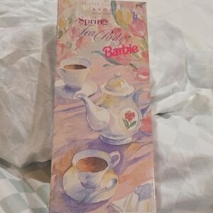 Avon Spring Tea Party Barbie Set with Pink and Cream Accents